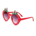 thumbnail image 5 of Almencla Girls Sunglasses Kids Party Sunglasses Sun Protection Fashion Dress up Accessory Strawberry Girls Sunglasses for Pool Outdoor Red, 5 of 8