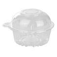 thumbnail image 3 of 100 Single Individual Cupcake Muffin Holders Clear Plastic Cupcake Dome Holders, Cupcake Pods Carrier Case Boxes With Resealable Lids, 3 of 5