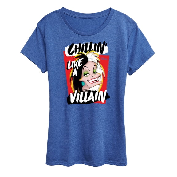 Disney Villains - Cruella Chillin Like A Villain - Women's Short Sleeve Graphic T-Shirt