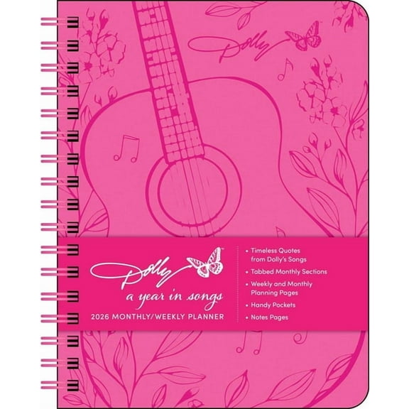 Dolly Parton a Year in Songs Deluxe Organizer 2026 Weekly Planner Calendar, (Paperback)