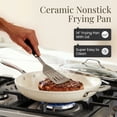 thumbnail image 3 of Gotham Steel 14 Inch Non Stick Frying Pans with Lid, Large Frying Pans Nonstick with Lid, Non Toxic Ceramic Pan Skillet, Nonstick Frying Pan, Induction Pan, Oven/Dishwasher Safe – Cream Hammered, 3 of 10