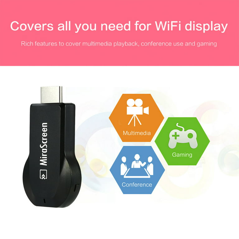 MiraScreen Miracast Dongle Wireless Display Adapter HDMI TV Stick Screen  Mirroring for Tablet Smartphone 