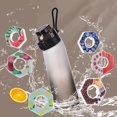 thumbnail image 1 of Botella de 700 ml, juego de botella de agua actualizada con pajita para beber de 6 cápsulas, botella de agua para exteriores, 1 of 8