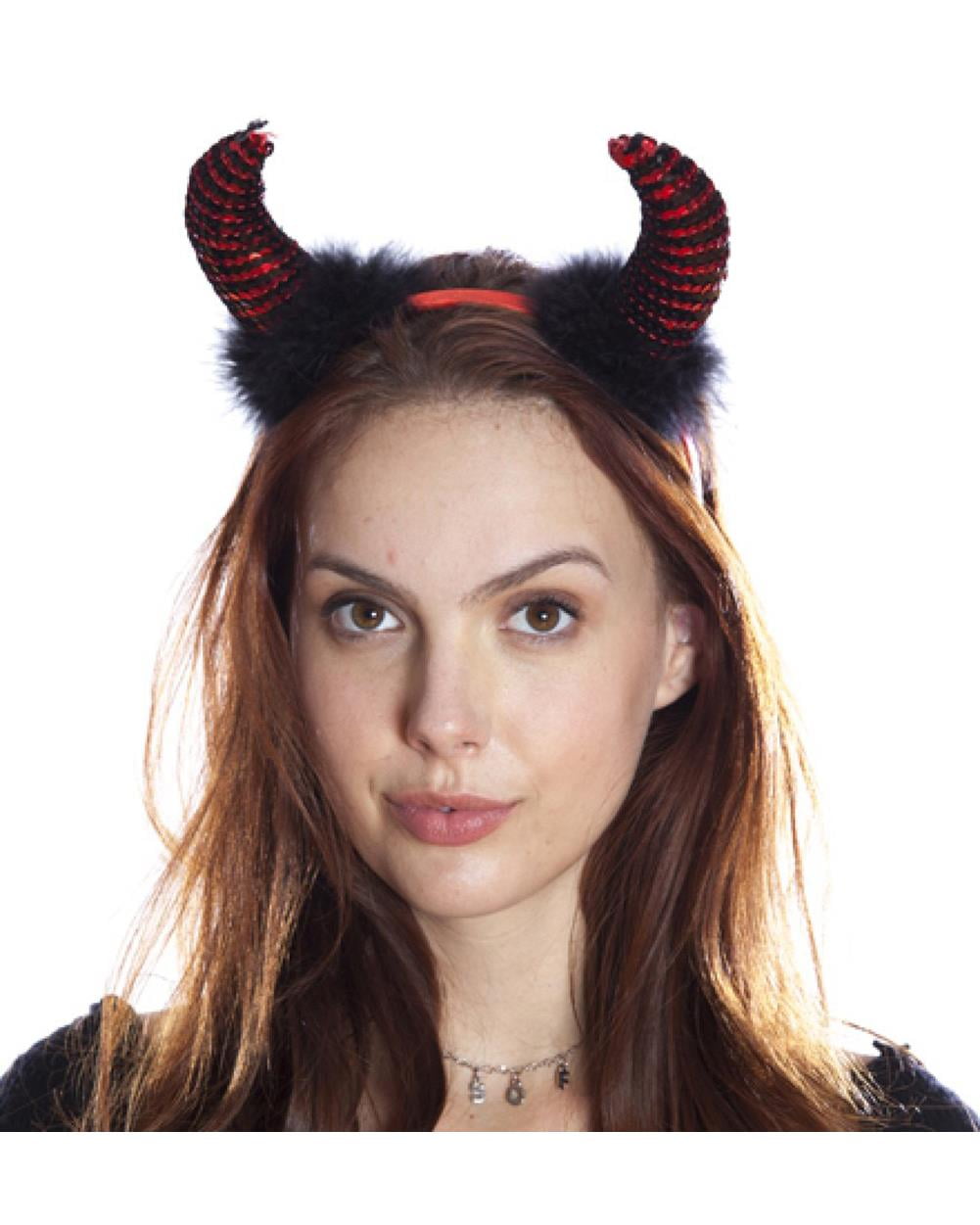 Fashionable Style Helmet Devil Horn Halloween Easy Install Black 