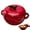 Red apple, variant on Ceramic Pot for Cooking with Lid, creative Ceramic Apples Soup Bowl, Casserole Clay Pot for Cooking Stockpot Earthenware Pots, Double Ear Dessert Bowl for Home and Restaurant