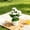 White_Base#537, variant on Artificial Bonsai Flowering Plant with Plastic Pot for Home Office Desk and Windowsill Decor