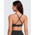thumbnail image 2 of CRZ YOGA Butterluxe Deep V-Neck Sports Bras for Women Criss Cross Padded Top Wireless Yoga Bras, 2 of 5
