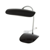 Lavish Home Modern Touch-Activated LED Desk Lamp with USB Power Cord (Black)