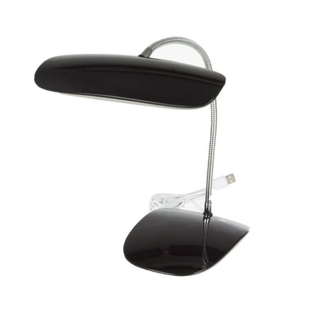 Lavish Home Modern Touch-Activated LED Desk Lamp with USB Power Cord (Black)