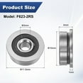 thumbnail image 3 of Uxcell 10-Pack F623-2RS Flanged Ball Bearing, 1/8" x 2/5" x 1/6" Rubber Sealed, 3 of 6