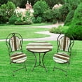 thumbnail image 2 of Backyard Expressions Farmhouse Metal and Wood Slat Bistro Set | 3 Pc, 2 of 6