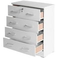 thumbnail image 6 of Home Square 2-Piece Set with Queen Captains Bed 4-Drawer Chest Dresser in White, 6 of 9