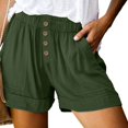 thumbnail image 2 of Pantalones cortos de tiro alto para mujer NikouMX informales de verano cómodos con botones delanteros, 2 of 6