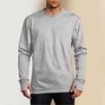 thumbnail image 2 of KeShDi Thumb Hole Athletic Shirts for Men Crew Neck Long Sleeve Base Layer Running Top Soft Casual Gray 3X, 2 of 6