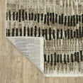 thumbnail image 6 of 4' X 6' Beige Ivory Charcoal Brown Tan And Grey Abstract Power Loom Stain Resistant Area Rug With Fringe, 6 of 10