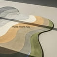 thumbnail image 3 of Modern Abstract Hand-Tufted Rug – Unique Irregular Shape Carpet for Stylish Bedroom Decor, 3 of 4