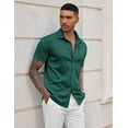 thumbnail image 4 of COOFANDY Men's Casual Button Down Shirts Short Sleeve Wrinkle Free Summer Tops, 4 of 5