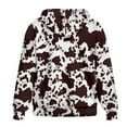 thumbnail image 2 of SCRAWLGOD Cow Print Plus Size S Zipper Hoodies for Women Oversized Sweatshirt Graphic Long Sleeve Women Outfits Casual Work Soft Ladies Hoodies Zip Front, 2 of 7