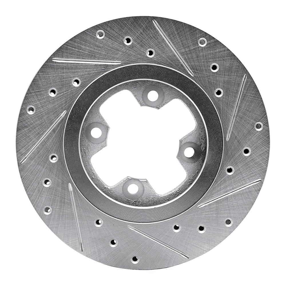 Dynamic Friction Company 631-67008L DFC Brake Rotor - Drilled And Slotted - Silver