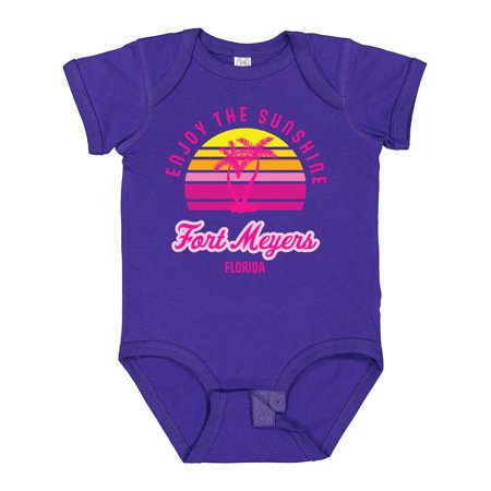

Inktastic Summer Enjoy the Sunshine Fort Meyers Florida in Pink Gift Baby Boy or Baby Girl Bodysuit