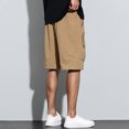 thumbnail image 2 of Youmylove Mens Cargo Shorts Mens Casual Shorts Mid Waist Cargo Short Pants Pocket Fashion Solid Color Loose Shorts Lightweight Work Shorts, 2 of 3