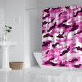 thumbnail image 2 of Purple Pink Camo Classic Shapes Pattern Shower Curtain 84"x72" ,Bathroom Decorative Shower Curtains Set with 12 Hooks,Modern Waterproof Washable Shower Curtain, 2 of 6