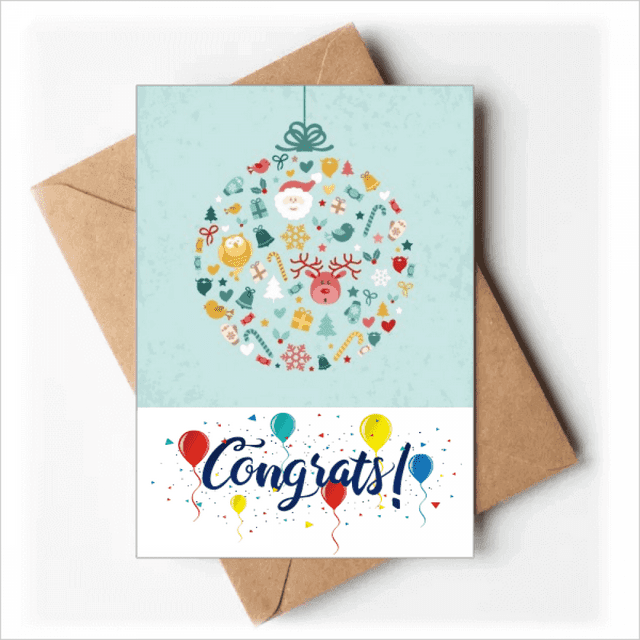 mas Santa Claus Elk Tree Blue Wedding Cards Congratulations Greeting Envelopes