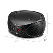 GPX Bluetooth Wireless CD, FM Radio Boombox, Black, BCB119B