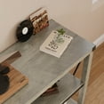 thumbnail image 3 of 47" Narrow 2-Tier Wood Entryway Table – Spacious Storage Shelves – Rustic Accent Furniture for Living Room, Hallway, Foyer, Behind Couch, 3 of 8