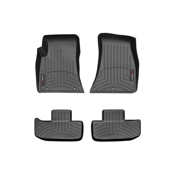 WeatherTech Custom Fit FloorLiners compatible with 2017-2023 Dodge Challenger - 1st & 2nd Row (2-pc. Rear Liner), Black