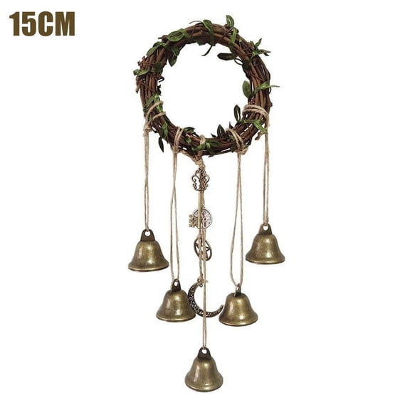 Witches Bells Vintage Wind Chimes, Handmade Witches Bells Door Knob Hanger Hanging Wind Chimes Wreath for Porch Garden Window Decor