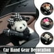 thumbnail image 3 of Wartleves Lindo adorno para interruptor de señal de giro de limpiaparabrisas con forma de panda con lazo para coche, muñeco de peluche para coche de EE. UU., 3 of 6