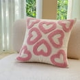thumbnail image 4 of Embroidered Heart Sofa Pillow Cover for Valentine's Day Home Decor, Bedroom Cushion Case, Festive Throw Pillow Accent - 17.72x17.72 inches, 4 of 8