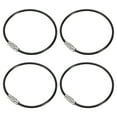 thumbnail image 1 of Unique Bargains 6 Inch Wire Keychain Cable Stainless Steel Key Ring Loop, Black 4 Pack, 1 of 6