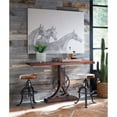 thumbnail image 2 of World Interiors Sterling 20.5" Leather Industrial Adjusting Barstool in Cream, 2 of 6