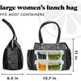 thumbnail image 5 of Insulated Women's Lunch Bag for Work, Stain-Resistant, Lightweight, Lunch Container, Zipper, Copley Lunch Kit, Cheetah Black, 5 of 5