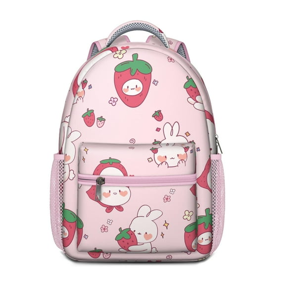 Sweet Kawaii Strawberry Backpack for College Students - Waterproof & Breathable with Padded Straps