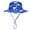 Blue, variant on Outdoor Kids Sun Hat Boys Sun Hat Girls Beach Hat UPF 50+ Bucket Hat Wide Brim Children's Fishing Safari Hat