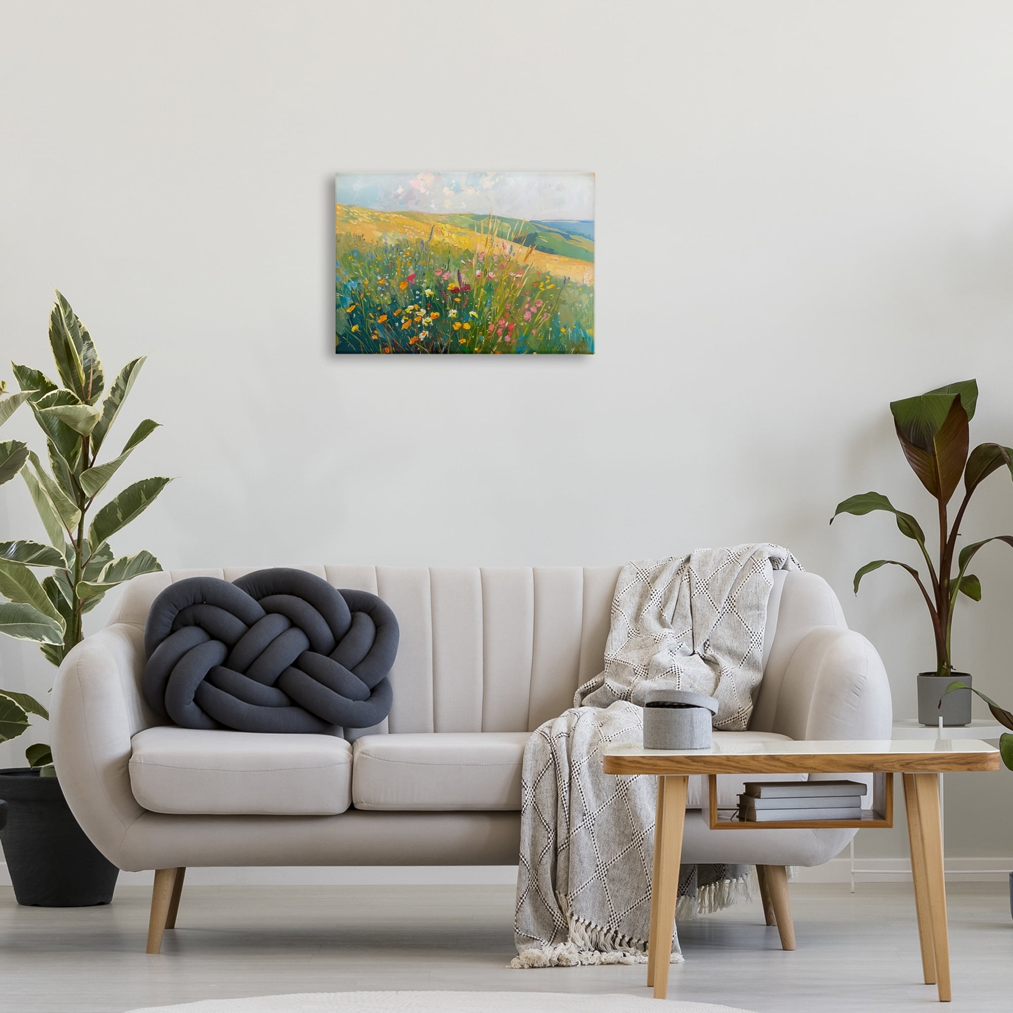 Stupell Industries Wildflower Hills View Landscape & Nature Painting Wrapped Canvas Art Print Wall Art, 24 x 16