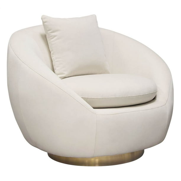 Swivel Accent Chair in Light Cream - Walmart.com - Walmart.com