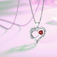 thumbnail image 2 of Women Jewelry 18k White Gold Plated Engraved Words Love Heart Pendant Necklace, 2 of 6