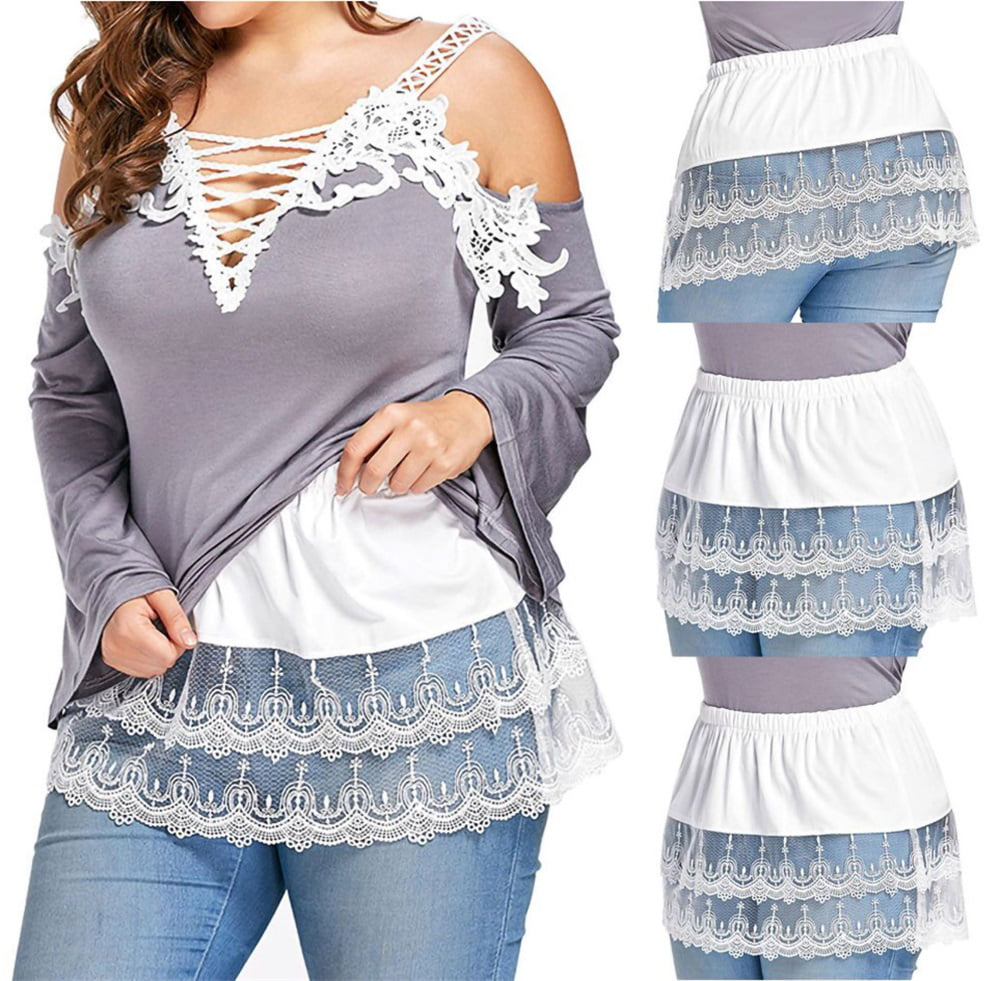 Unisex 100% Cotton Skirt Shirt Extender Half Slip for Sweatshirts Leggings 