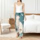 thumbnail image 4 of Fotbe Celestial Cat And Flowers Pantalones de Pijama para Mujer, Pantalones de Dormir, Pantalones Pj con Cordón y Bolsillos-Small, 4 of 6