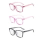 thumbnail image 3 of Sonducket 4 piezas Anti luz azul gafas de lectura bisagras de resorte marco rectangular de vidrio hombres mujeres gafas Cameo Type2 NO2, 3 of 6