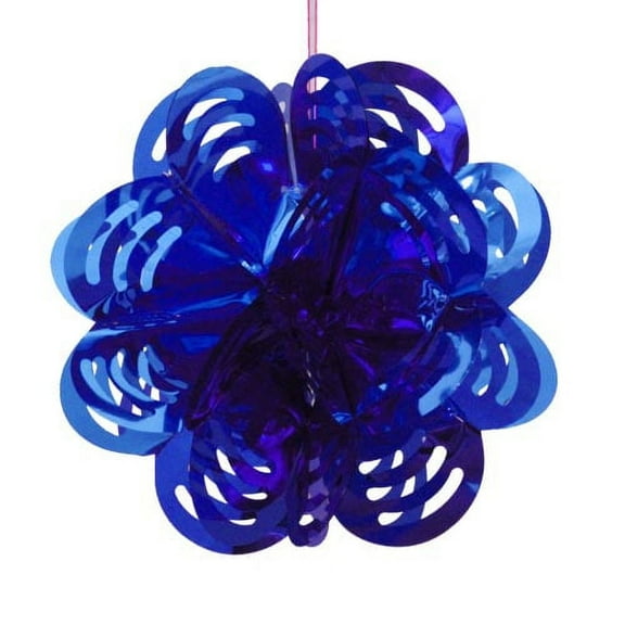 Crown Display 12" Dark Blue Foil Flower Decorations