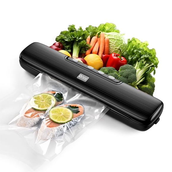 Vacuum Sealer Machine, Kitchen in the Box Campact Food Sealer, Dry/Moist Food Modes&5 Temperature Settigs, One-touch Sealer Machine with External Vac
