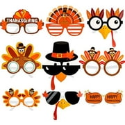 Thanksgivings Glasses Funny Thanksgiving Sunglasses Decorative Eyeglasses Photo Prop,Turkey Glasses,Fall Themed Birthday Decorations, Thanksgiving Party Favors Supplies Decor,24 Pack$$