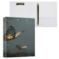 thumbnail image 3 of WOBOGO Fire Butterfly File Folders Extra Large Capacity to Hold 200 Sheets of Documents Hard Shell Ring Binder for School Home Office, 3 of 10