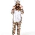 thumbnail image 1 of Pyjama d'Hiver Familial une Pièce Zebra avec Deux Oreilles Rondes Roses Polyester Chaud Ajusté et Confortable Vêtements de Nuit Cosplay RWJDXD, 1 of 7