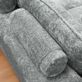thumbnail image 4 of 107" Modern Boucle Sectional Sofa with Reversible Chaise for Living Room, Comfy Cloud Couch with Pillows (Gray), 4 of 11